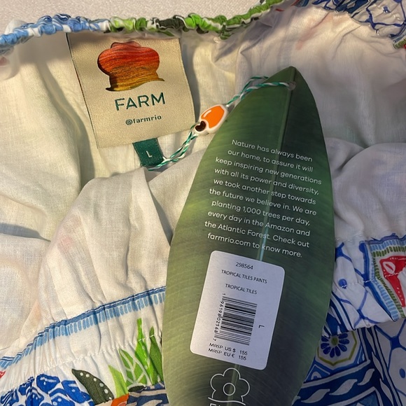 Farm Rio tropical tiles pant NWT - Picture 2 of 3